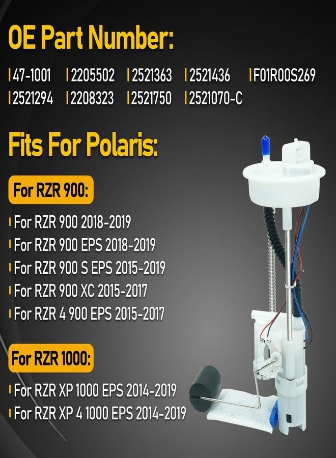 OEKITS 2205502 47-1001 Fuel Pump Assembly Compatible with Polaris RZR 1000 4 XP 1000xp EPS, RZR 900 S EPS, RZR 4 900 2014-2016 2017 2018 2019 2521363 2521436 F01R00S2699 2521294 2521750 - Image 2